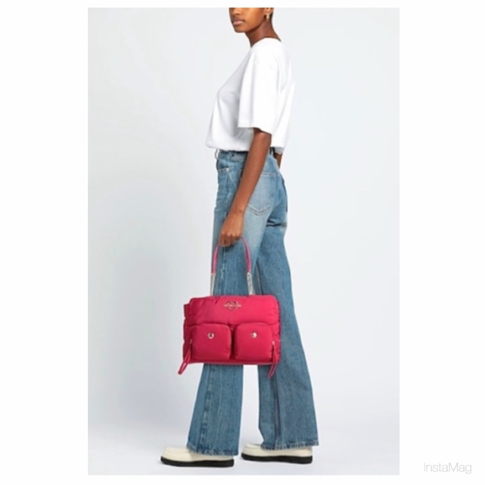 NEW Love Moschino Nylon Tote Bag Fushia